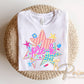 Back to School Pre K DTF Transfer, Ready to Press, Preppy Stars First Day of School Tshirt Design