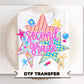 Back to School Second Grade DTF Transfer, Ready to Press, Preppy Stars First Day of School Tshirt Design