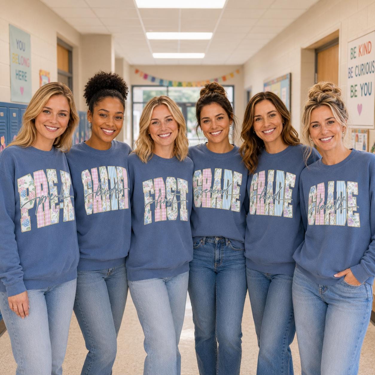 Back to School Grades DTF Transfer, Ready to Press, Coquette Preppy Floral First Day of School Tshirt Design, Pre-K Kindergarten - Fifth