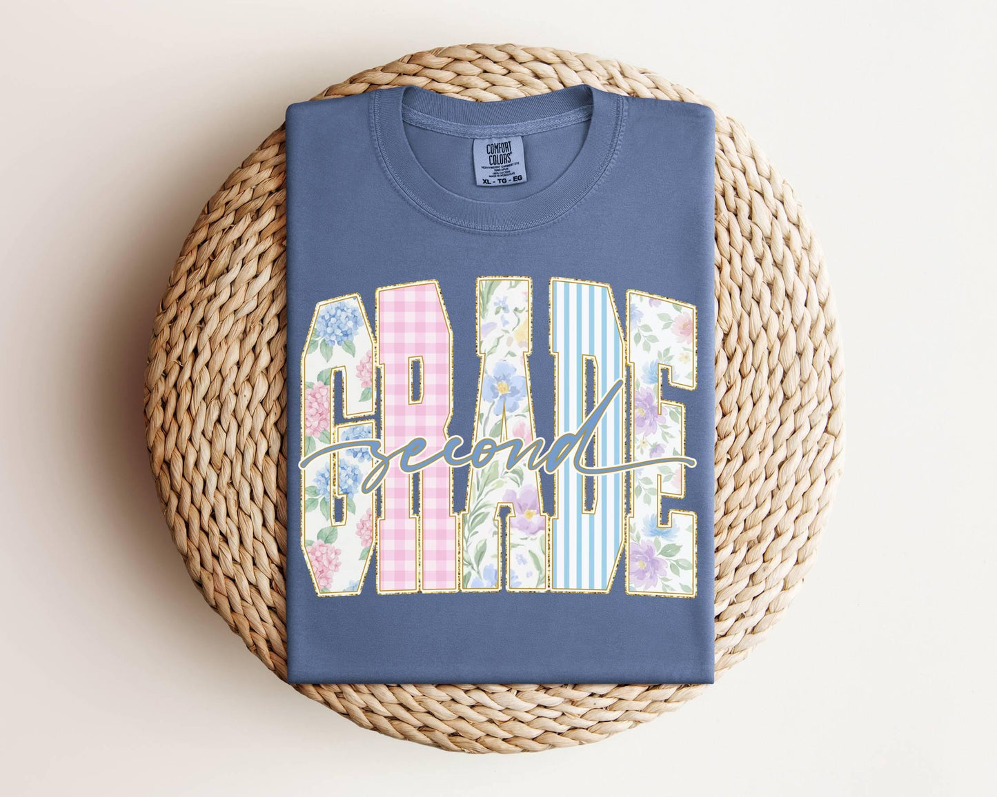 Back to School Grades DTF Transfer, Ready to Press, Coquette Preppy Floral First Day of School Tshirt Design, Pre-K Kindergarten - Fifth