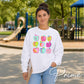 Back to School Preppy Apples DTF Transfer, Neon Apple, Ready to Press Teacher Tshirt Design