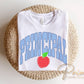 Back to School Blue Gingham Apple DTF Transfer, Ready to Press, Preppy First Day of School Tshirt Design, Para, Counselor, Sped