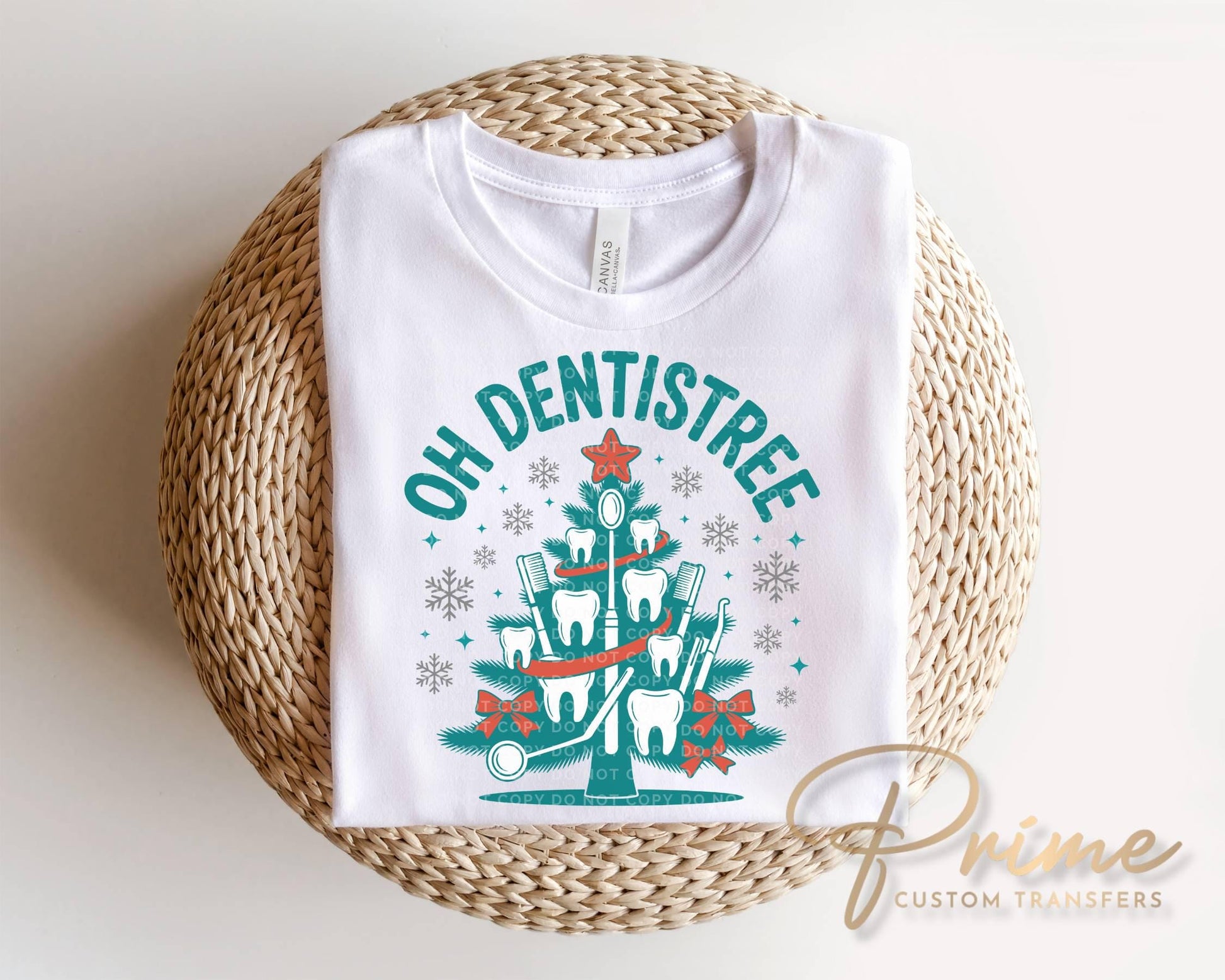 Oh Dentistree DTF Transfer, Ready to Press, Hygienist, Dental Assistant Tshirt Design
