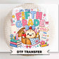 Back To School Fifth Grade DTF Transfer, Ready to Press, Preppy Teacher, Dumpling, First Day of School Tshirt Design