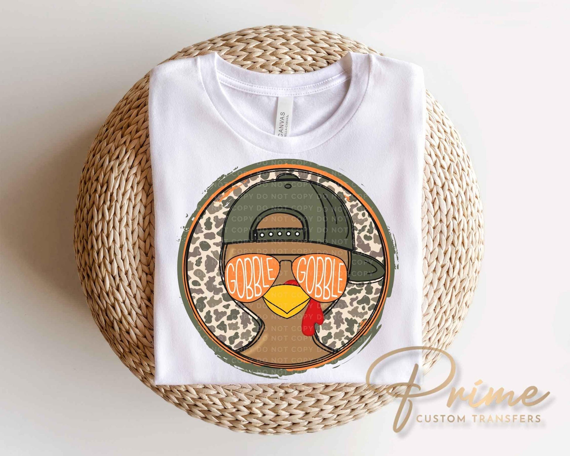 Thanksgiving DTF, Ready to Press, DIY T-shirt, Heat Transfer, Direct to Film, Cold Peel, Fall, Autumn, Holiday, Turkey, Gobble Gobble Boy