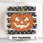Pumpkin Polka Dot Stripes DTF Transfer, Ready to Press, Trendy Halloween Tshirt Design