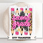 Preppy Second Grade Back To School Pencil DTF Transfer, Leopard Checkered First Day of School Tshirt Design