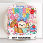 Back To School Kindergarten DTF Transfer, Ready to Press, Preppy Teacher, Dumpling, First Day of School Tshirt Design