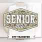 Camo Senior 2027 DTF Transfer, Ready to Press, Graduation Camouflage Tshirt Design