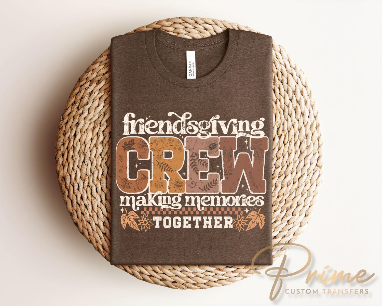 Friendsgiving Crew DTF Transfer, Ready to Press, Thanksgiving Tshirt Design