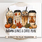 Autumn Leaves & Coffee Please DTF Transfers, Fall Coffee, Spooky Season, Pumpkin Ghost, Ready to Press