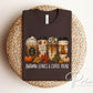 Autumn Leaves & Coffee Please DTF Transfers, Fall Coffee, Spooky Season, Pumpkin Ghost, Ready to Press