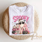 Preppy Ghost Halloween DTF Transfers, Glam Leopard Pumpkin Spice & Spooky Vibes Shirt Design