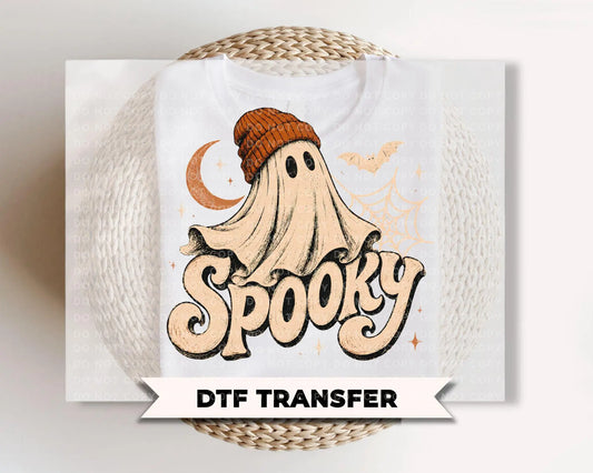 Spooky Ghost Halloween DTF Transfers, Ready to Press, Halloween Tshirt Design