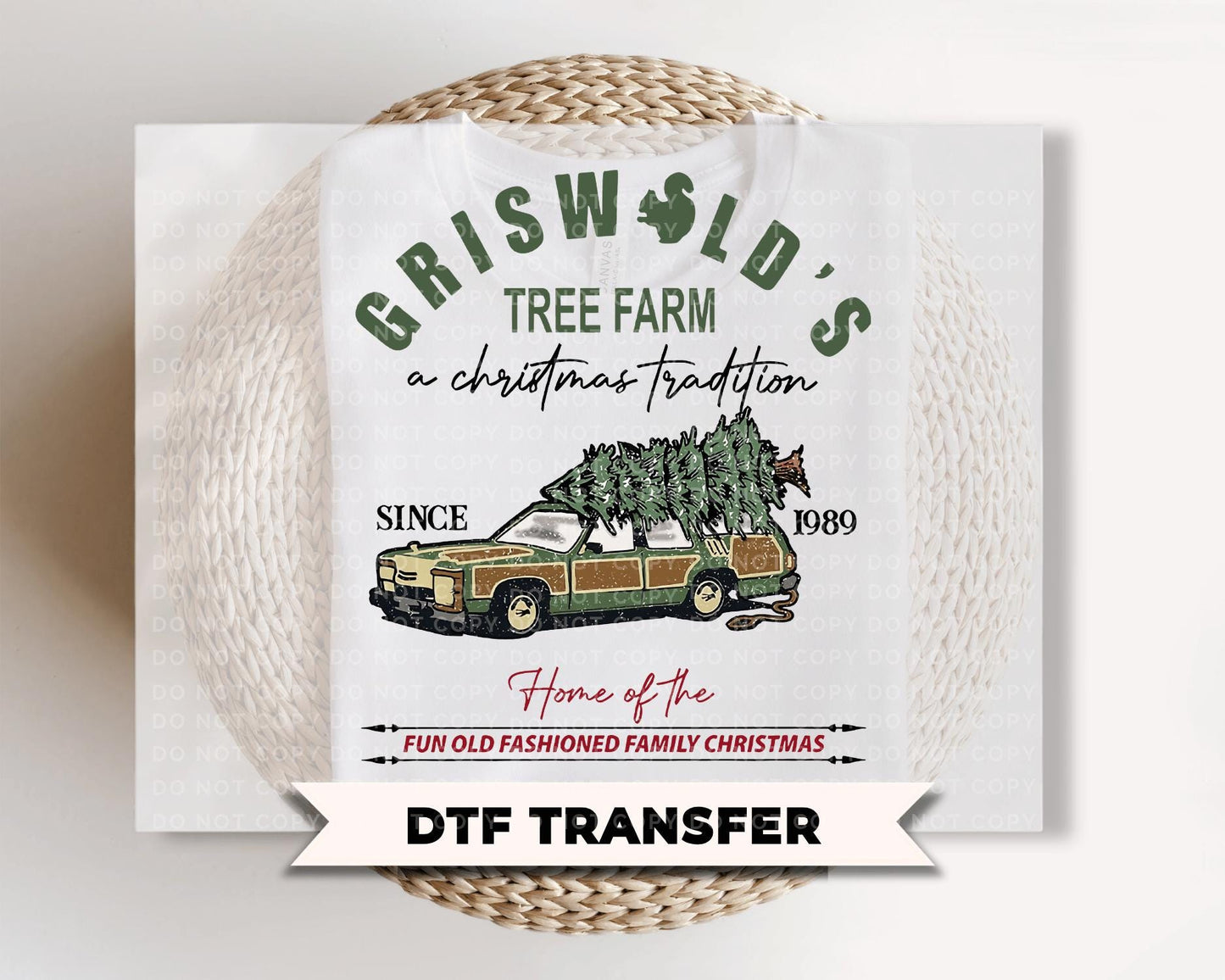 Christmas DTF Transfers, Ready to Press, T-shirt Transfers, Heat Transfer, Direct to Film, Movie, Funny Shirt, Vacation, Christmas Tree Farm