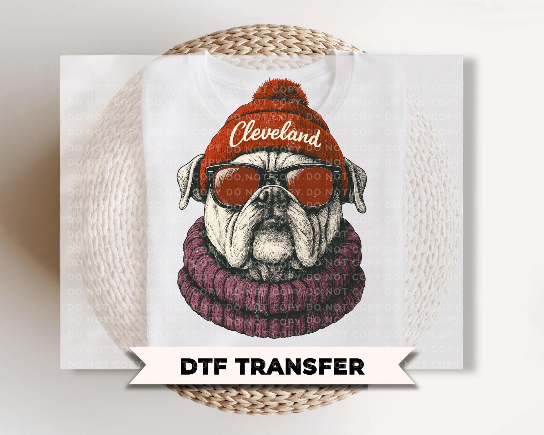 Bulldog Team Mascot DTF Transfers, Ready to Press, School Spirit Shirt Design