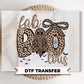 Boo Halloween DTF Transfers, Coquette Leopard Ghost, Ready to Press Fall Shirt Design