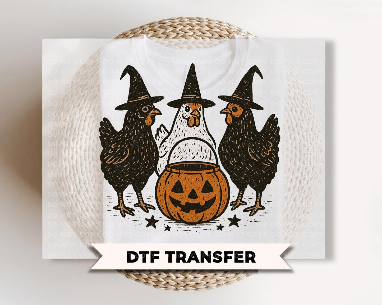 Chicken Halloween DTF Transfer, Ready to Press, Chicken Lovers Shirt Design