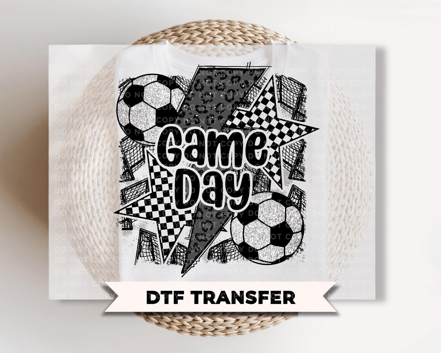 Soccer DTF Transfer, Ready to Press, Game Day, Soccer Mom T-shirt Design