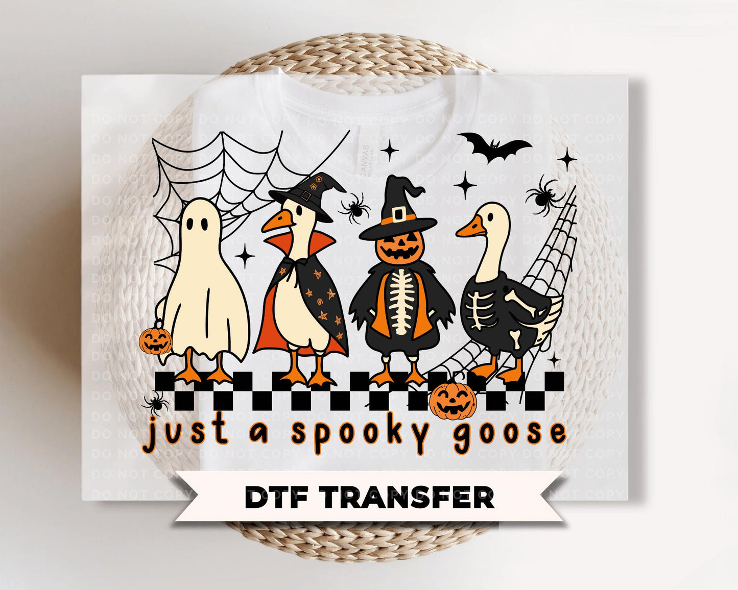 Just a Spooky Goose DTF Transfer, Ready to Press, Halloween Tshirt Design