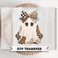 Brushstroke Ghost DTF Transfers, Patchwork Coquette, Ready to Press, Halloween Shirt Design