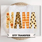Nana Fall DTF Transfers, Floral Leopard Checkered Boo, Ready to Press, Halloween Shirt Design