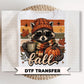 Fall Raccoon DTF Transfers, Ready to Press, Vintage Halloween Print, Fall Shirt Design