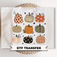 Boho Pumpkins Fall DTF Transfers, Ready to Press, Preppy Halloween Shirt Design