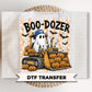 Halloween DTF Transfers, Ready to Press, Ghost Boo Dozer Boys Shirt Designs