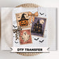 Halloween DTF Transfers, Ready to Press, Retro Pumpkin, Vintage Halloween Print, Vintage Stamp Shirt Design