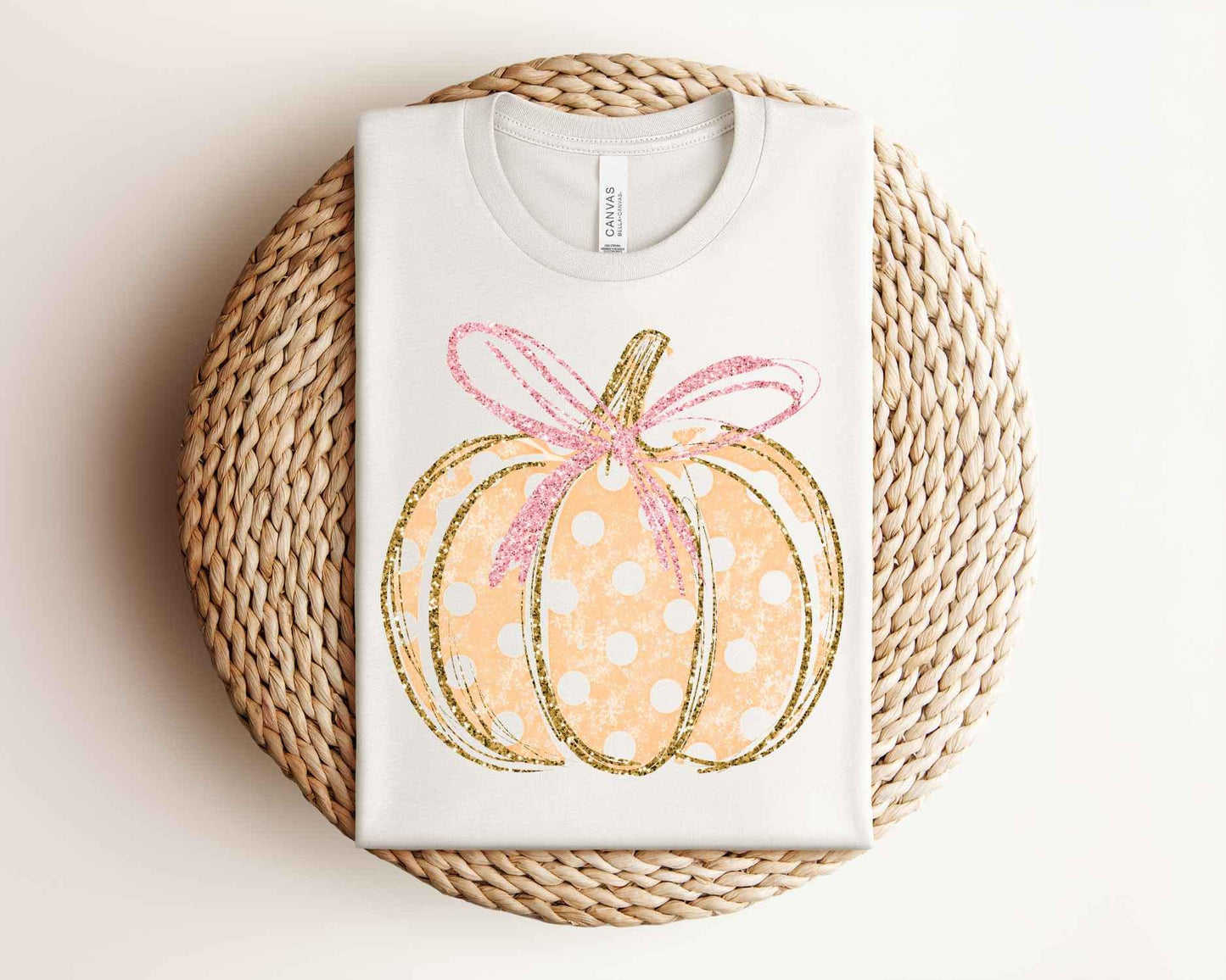 Preppy Polka Dot Pumpkins DTF Transfer, Ready to Press, Trendy Fall Tshirt Design