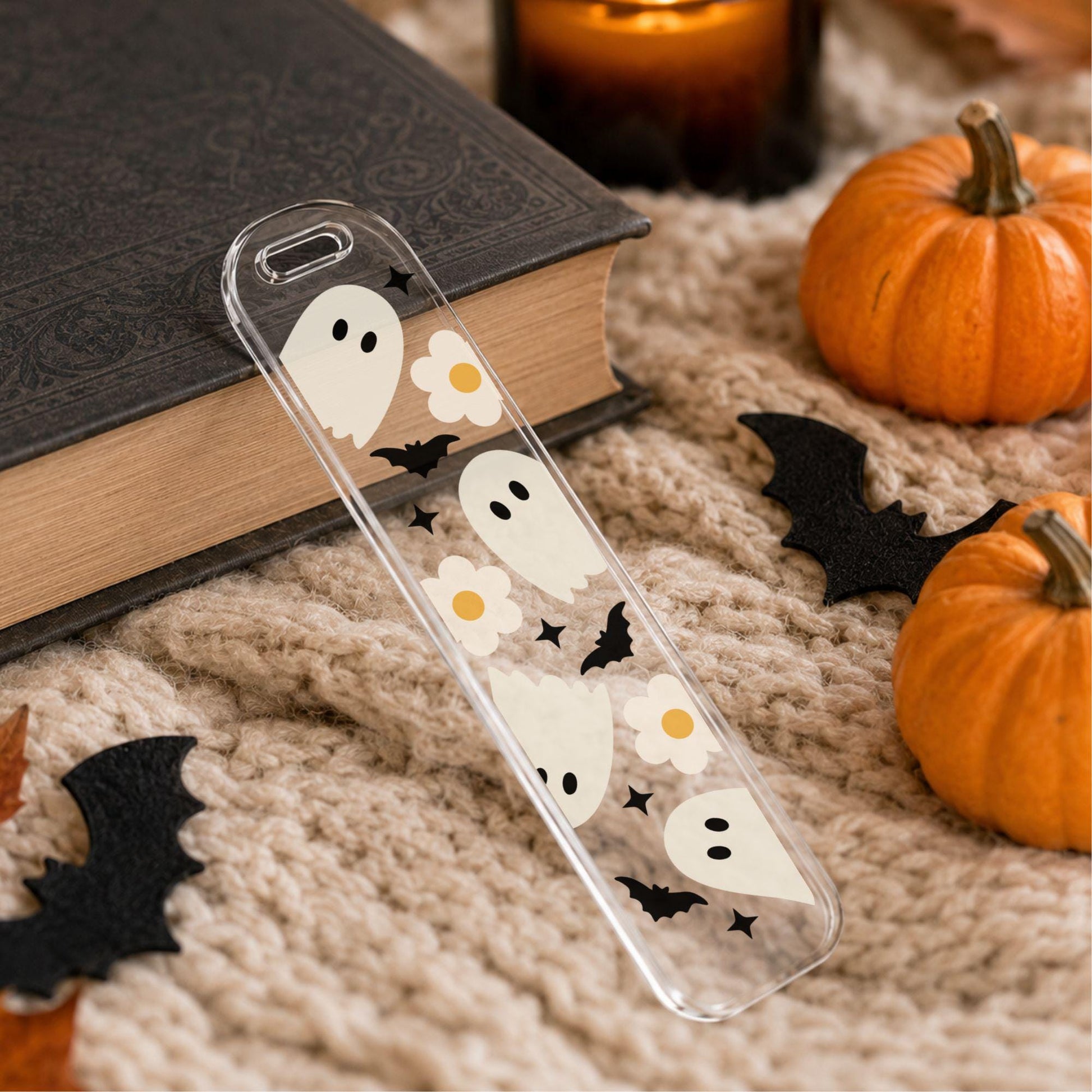 UV DTF Spooky Ghost Bookmark Decals | Bookmark Sticker | uv dtf sticker | diy bookmark kit | Gift For Book Lover | Gift For Book Reader