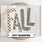 Fall DTF Transfers, Leopard Camo Checkered, Ready to Press Halloween Shirt Design