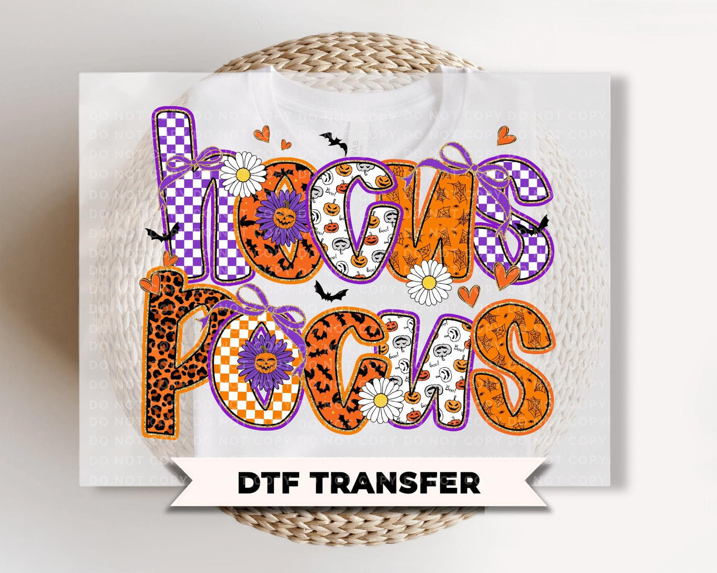 Hocus Pocus DTF Transfers, Ready to Press, Halloween Shirt Design