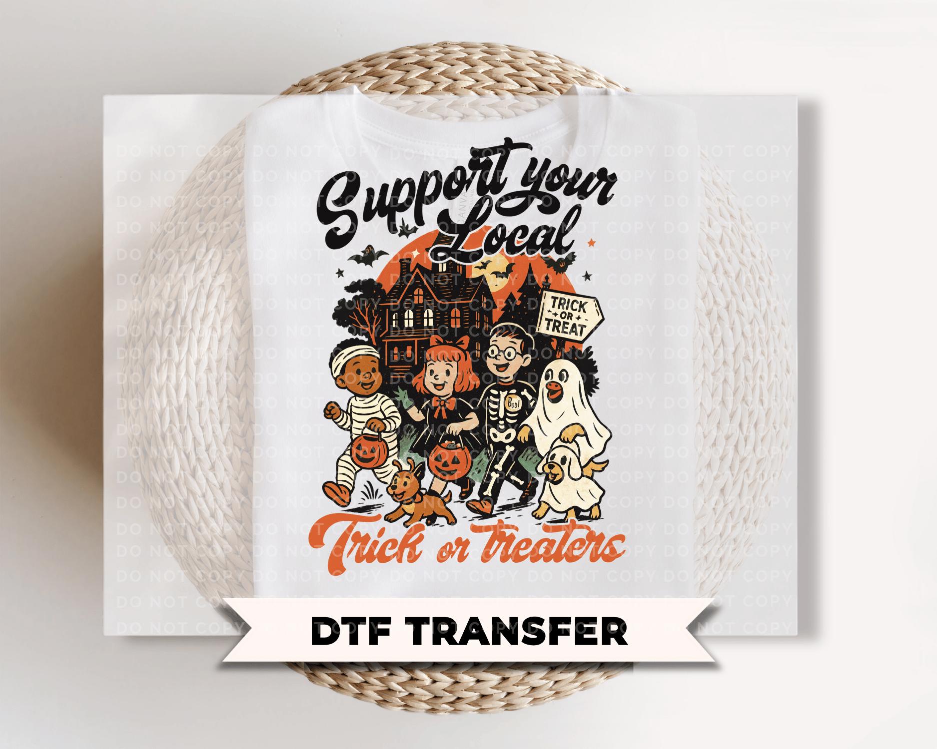 Trick or Treat DTF Transfers, Ready to Press, Halloween Shirt Design