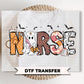 Nurse Halloween DTF Transfer, Ready to Press, Fall Shirt Design