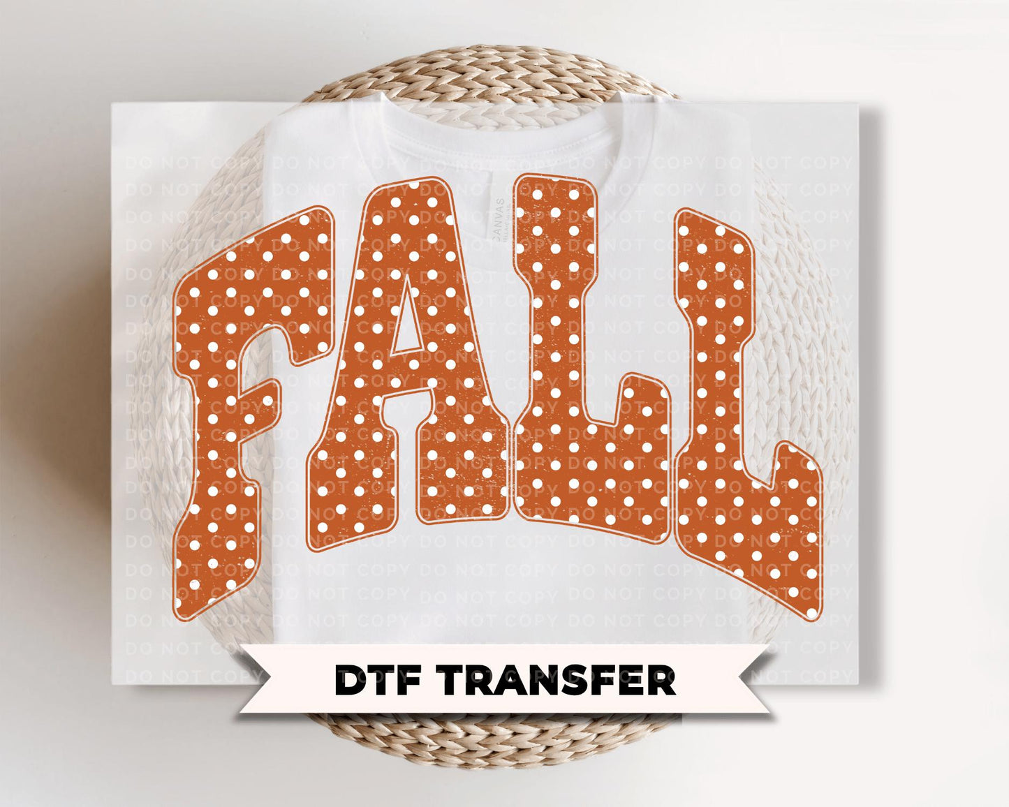 Preppy Fall Polka Dots DTF Transfers, Ready to Press, Halloween Shirt Design