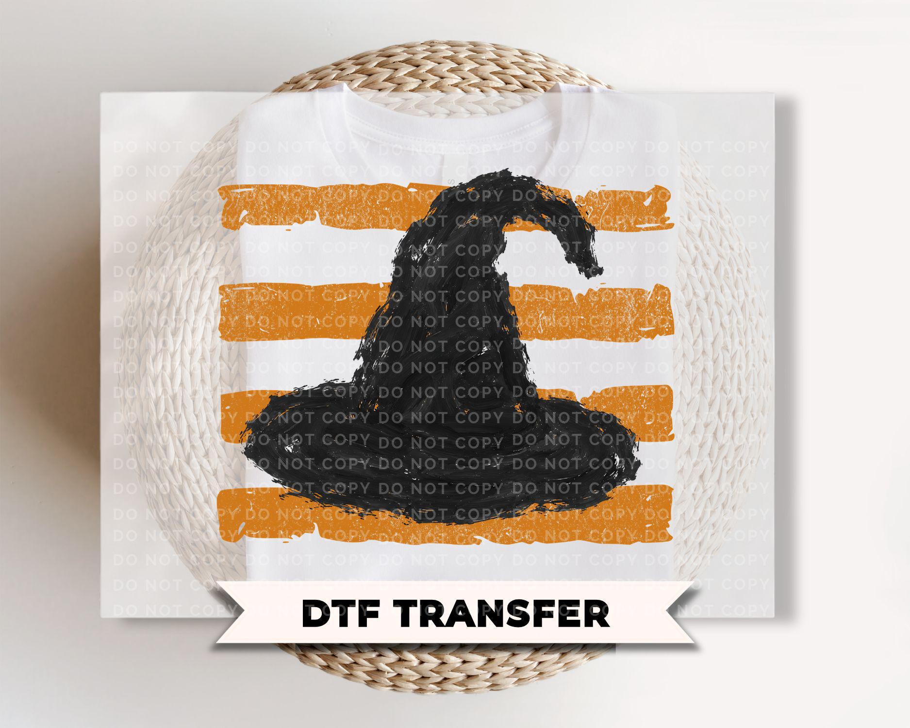 Witches Hat Halloween DTF Transfers, Ready to Press, Vintage Halloween Print, Fall Shirt Design