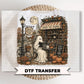 Cozy Fall Ghost Coffee Shop DTF Transfers, Ready to Press, Halloween Book Lover Shirt Design