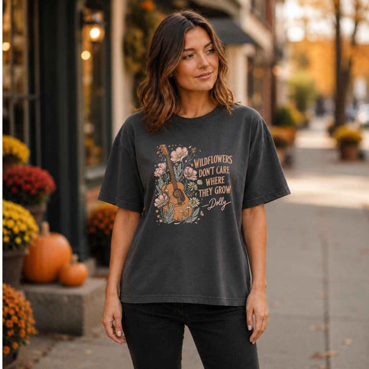 Dolly Wildflower DTF Transfer, Ready to Press, Trendy Country Music Tshirt Design