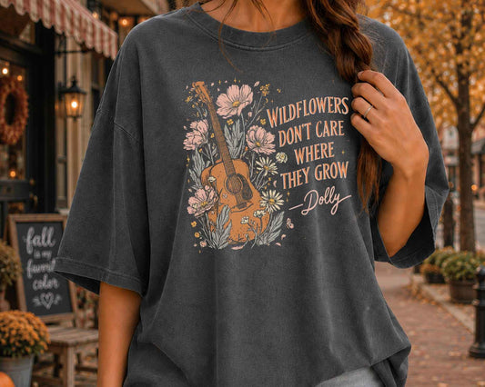 Dolly Wildflower DTF Transfer, Ready to Press, Trendy Country Music Tshirt Design