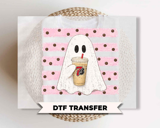 Coffee Ghost Halloween DTF Transfers, Spooky Season, Coffee Lover Fall Shirt Design