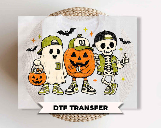 Boy Ghost Halloween DTF Transfers, Ready to Press, Kids Halloween Ghost Shirt Design