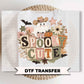 Girls Halloween DTF Transfers, Ready to Press, Brushstroke Spooky Cute Shirt Design