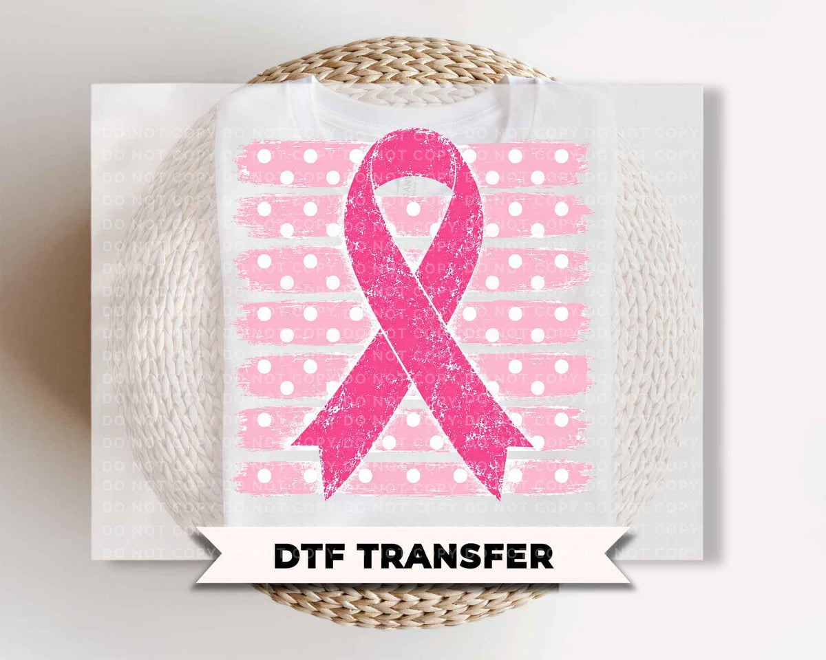 Breast Cancer Awareness DTF Transfers, Ready to Press, In October We Wear Pink Shirt Design