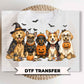 Dog Halloween DTF Transfers, Ready to Press, No Tricks Just Treats, Fall Dog Lover Shirt Design