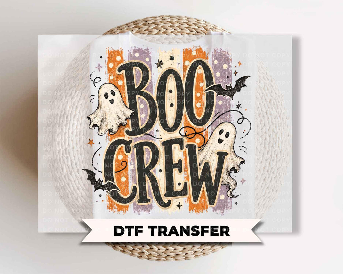 Boo Ghost Halloween DTF Transfers, Ready to Press, Kids Halloween Ghost Shirt Design