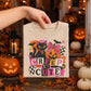 Girls Halloween DTF Transfers, Ready to Press, Creep it Cute, Black Cat Shirt Design